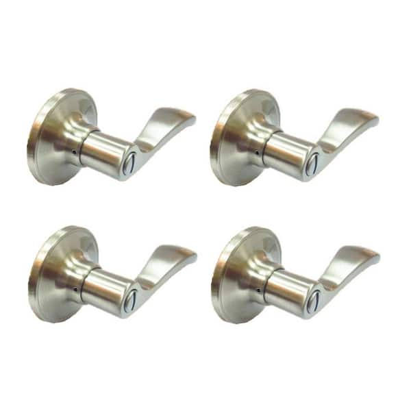 Naples Satin Nickel Bed/Bath Door Lever