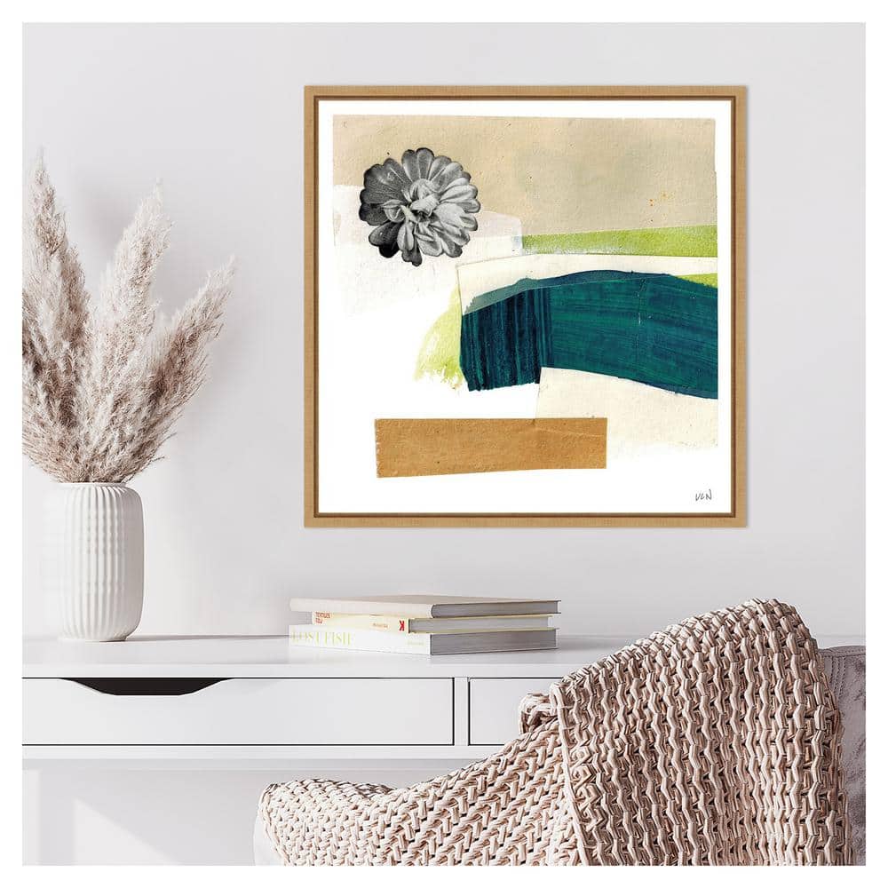 Day Beach I Abstract Canvas Print with Sylvie Maple Frame