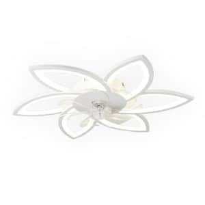 Indoor Fan Blade 1.13 ft. White 29.53 in. Ceiling Fan Light 120V RPM 1000 Lumens 1000 w/LED Light with Remote Control