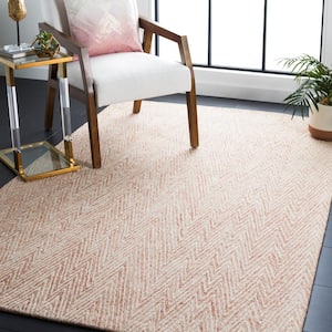 Abstract Brown/Ivory 3 ft. x 5 ft. Oblong Chevron Area Rug