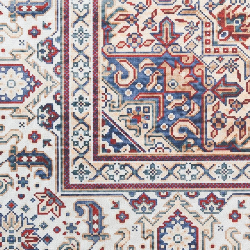 Gold and Beige Floral Flatweave 6' x 9' Area Rug
