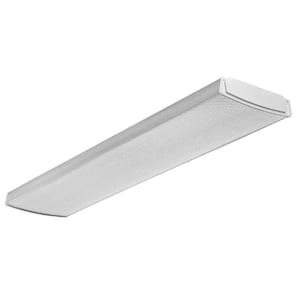 Contractor Select LBL4 Series 4 ft. 4253 Lumens Integrated LED Dimmable Cool White Curved-Basket Wraparound, 4000K