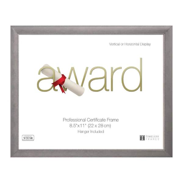 Timeless Frames 8.5x11 Metal Silver Beaded