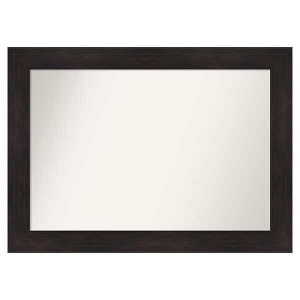 Amanti Art Furniture Espresso 39.75 in. x 28.75 in. Custom Non-Beveled Satin Recyled Polystyrene Bathroom Vanity Wall Mirror
