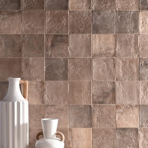 Terrano Taupe 5.11 in. x 5.11 in. Textured Matte Ceramic Wall Tile (6.09 Sq. Ft./Case)