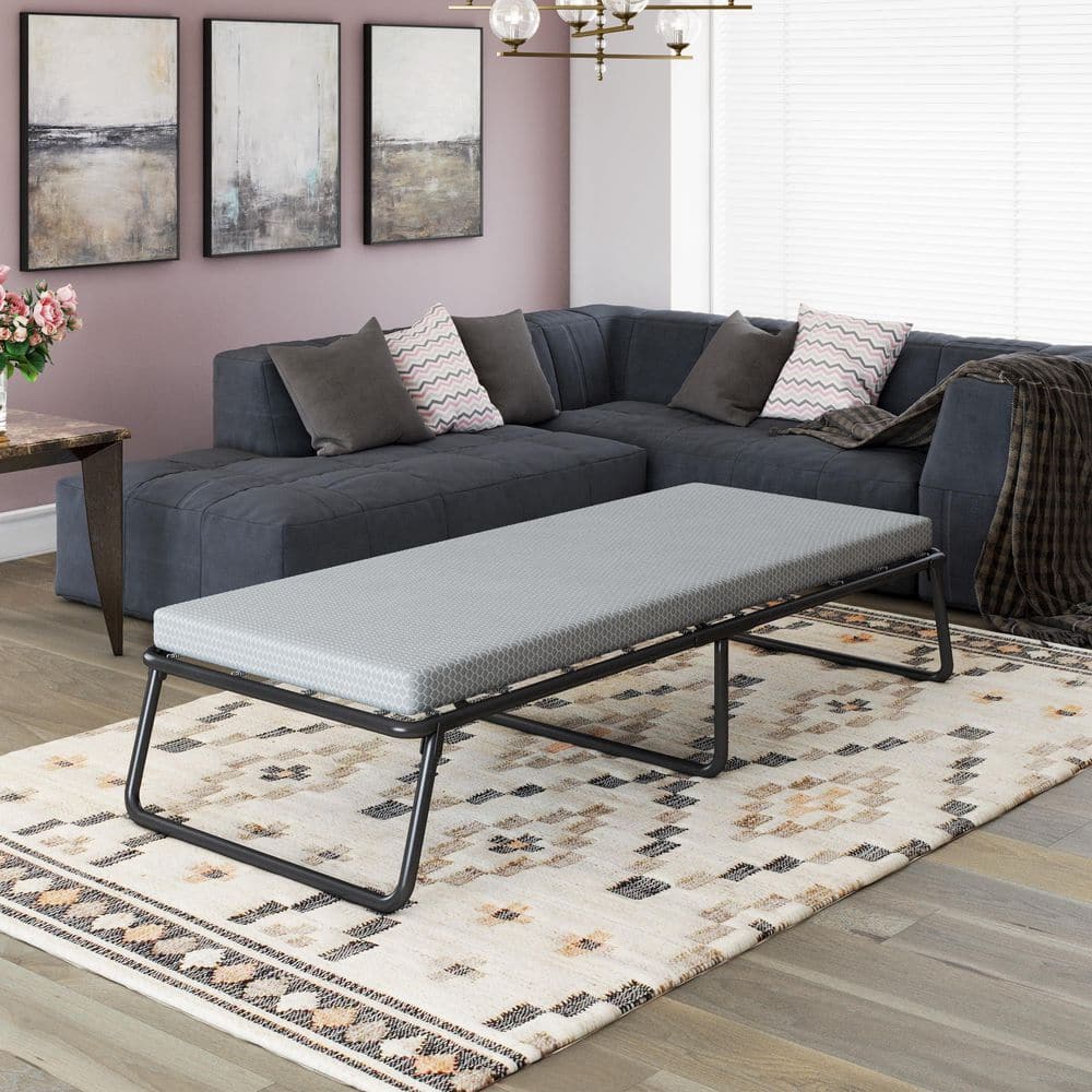 Simmons Beautysleep Folding Guest Bed with Memory Foam Mattress