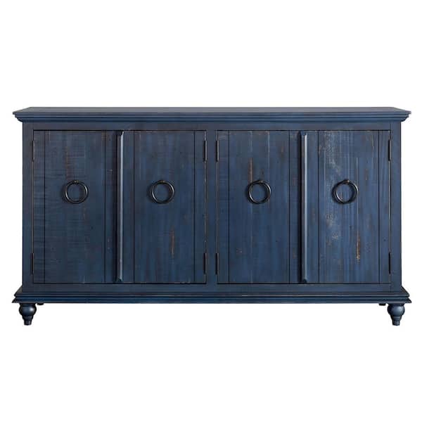 Martin Svensson Home Garden District 65 in. Rustic Blue Solid Wood