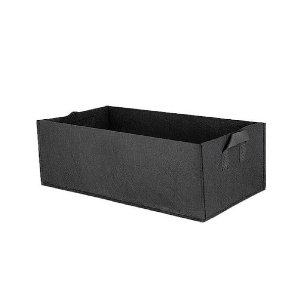 Agfabric 15.7 in. x 11.8 in. x 7.8 in. Black Fabric Raised Garden Bed Breathable Rectangle Garden Bed Planting Grow Bag