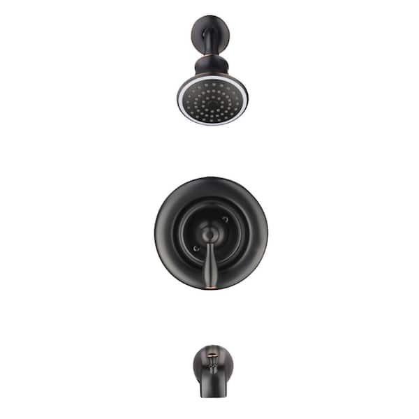 Mandouri Single-Handle 1-Spray Color Changing LED Tub and Shower Faucet in Bronze Mandouri Single-Handle 1-Spray Color Changing LED Tub and Shower Faucet in Bronze