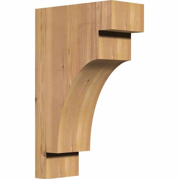 Ekena Millwork 5-1/2 in. x 12 in. x 20 in. Western Red Cedar Mediterranean Smooth Corbel