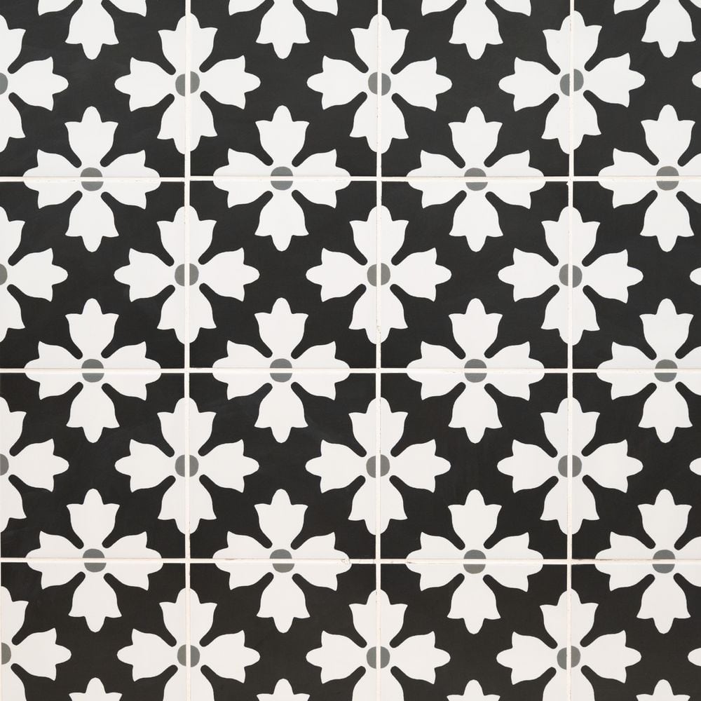 Take Home Tile Sample - Bold Blooms 4 in. x 4 in. Matte Porcelain Floor and Wall Tile price history on PriceWatchPro