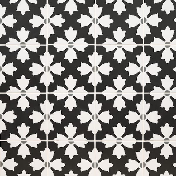 MSI Take Home Tile Sample - Bold Blooms 4 in. x 4 in. Matte Porcelain Floor and Wall Tile