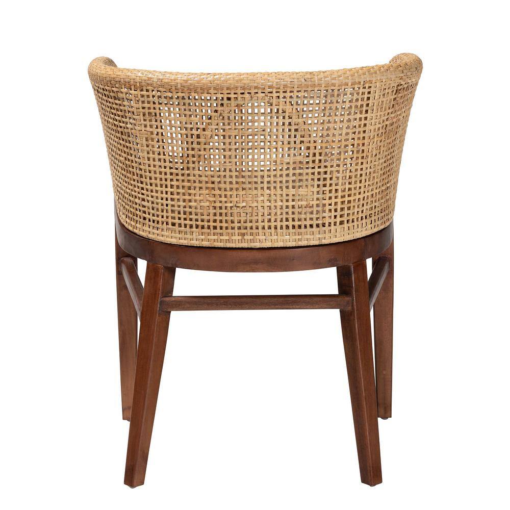 Papua Low Brown Rattan and Cane Arm Chair