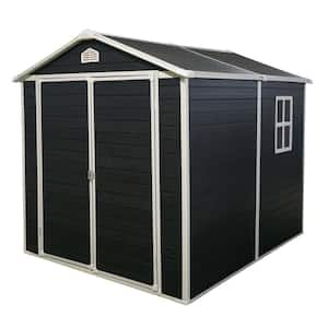 6 ft. W x 8 ft. D Plastic Shed with Window, Vents and Double Door (48 sq. ft.)