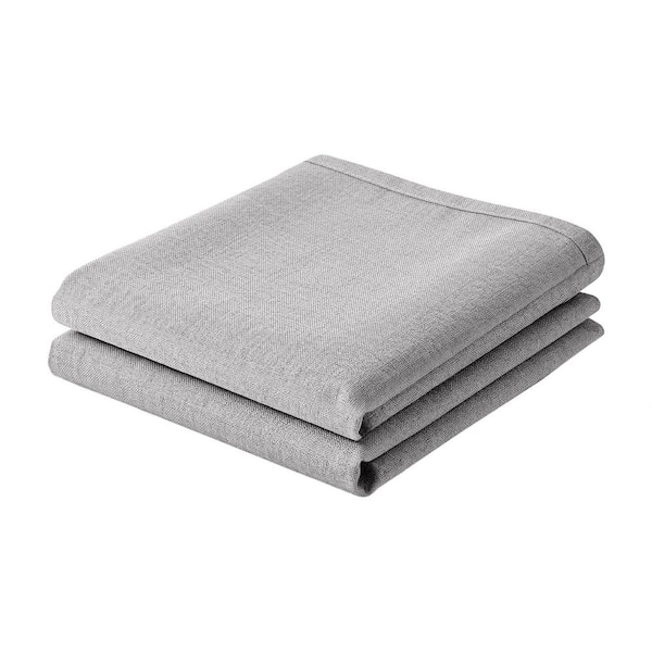 60 in. W x 90 in. L Silver Capri Waterproof Rectangle Polyester Tablecloth