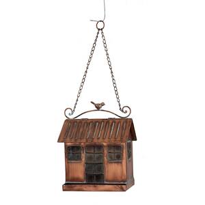 Hanging Iron Bird Feeder With Antique Copper Finish Cottage