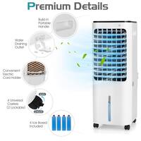 8,000 BTU Portable Air Conditioner Cools 250 Sq. Ft. with Ice Box and Remote Control in White