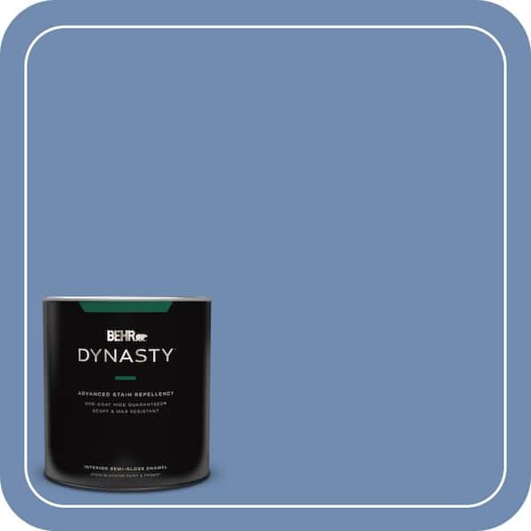 BEHR DYNASTY 1 qt. #590D-5 Windsurf Blue Semi-Gloss Enamel Interior Stain-Blocking Paint and Primer