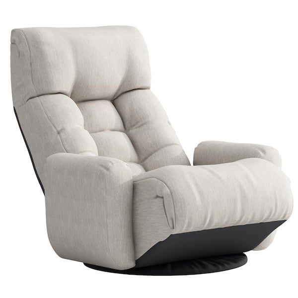 wetiny Gray Fabric Game Chair with Non-Adjustable Arms