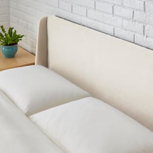 Handale Ivory Queen Upholstery Mid Century Platform Bed