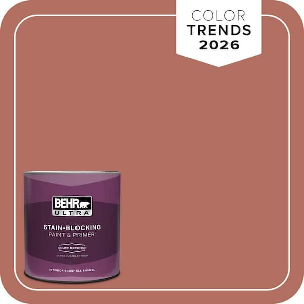BEHR ULTRA 1 qt. #PPU2-12 Terra Cotta Urn Extra Durable Eggshell Enamel Interior Paint & Primer