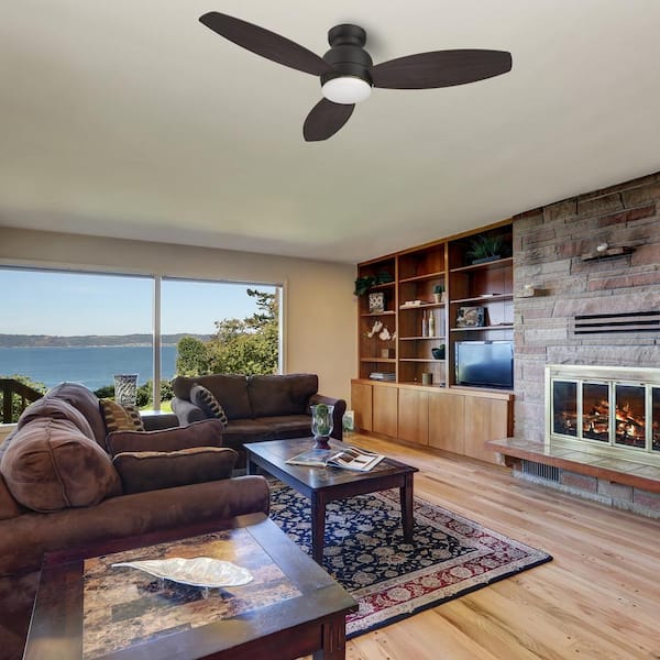 Honeybee 52 in. Dimmable LED Indoor/Outdoor Black Smart Ceiling Fan with Light and Remote, Works with Alexa/Google Home