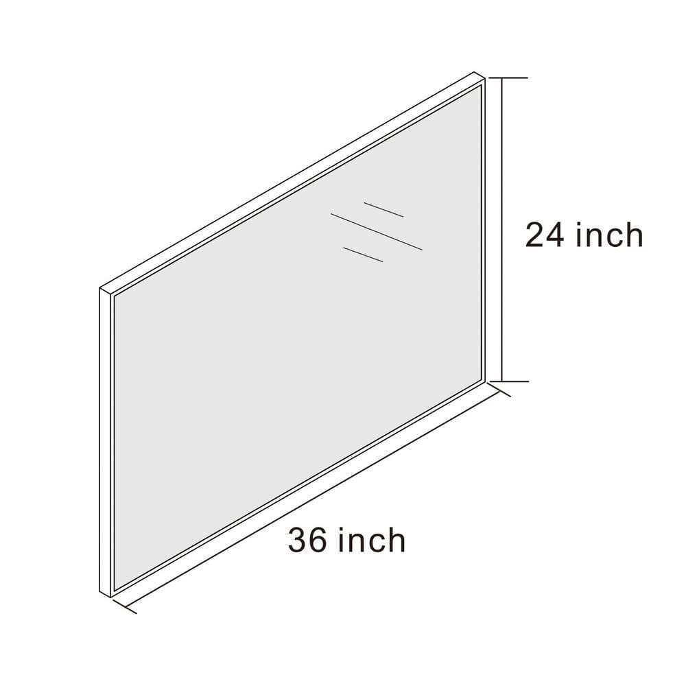 Klajowp 24 in. W x 36 in. H Small Rectangular Right angle Aluminum