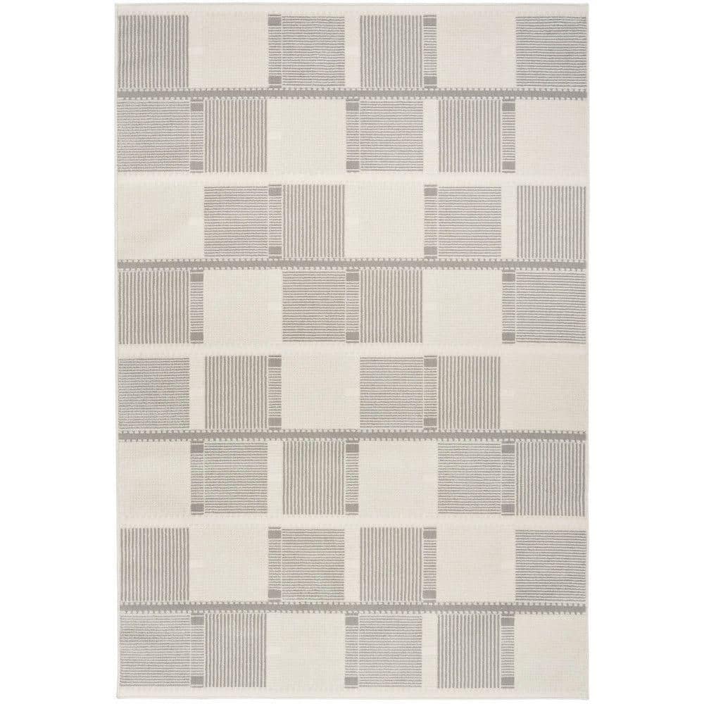 Nordic Ivory Grey 4 ft. x 6 ft. All-over design Contemporary Area Rug price history on PriceWatchPro