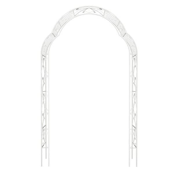 Metal Decorative Stand Assemble Freely with 8 Styles Garden Arbor Trellis Climbing Arch ream White