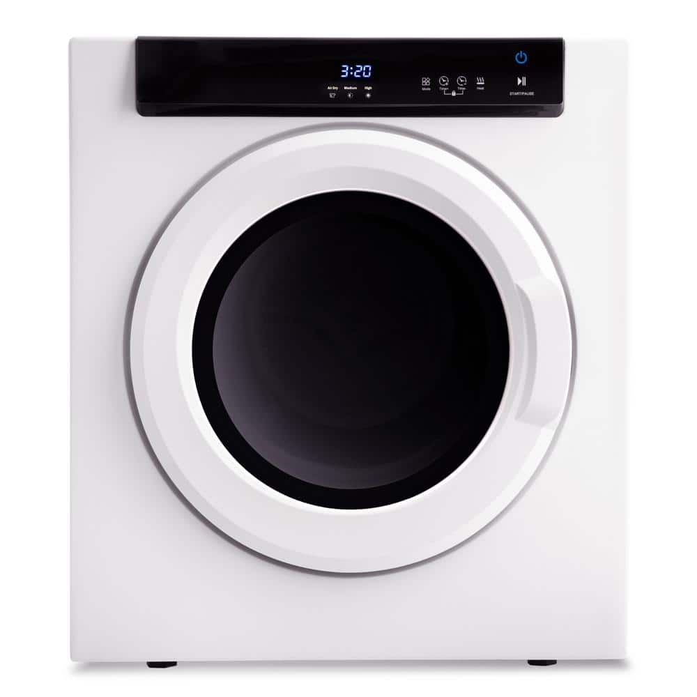 Flynama 3.23 cu. ft. 120-Volt Portable Clothes Electric Dryer with Touch Screen Panel in White