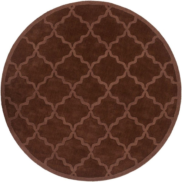 Artistic Weavers Central Park Abbey Chocolate 6 ft. x 6 ft. Round Indoor Area Rug