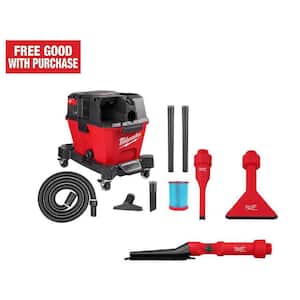 M18 FUEL 6 Gal. Cordless Wet/Dry Shop Vac W/Filter, Hose and AIR-TIP 1-1/4 in. - 2-1/2 in. Brush, Crevice and Nozzle Kit