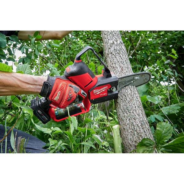 Milwaukee M12 Fuel 12-Volt Lithium-Ion Brushless Cordless 6 in. Hatchet Chainsaw Kit with 6.0 Ah and 4.0 Ah Battery, Charger