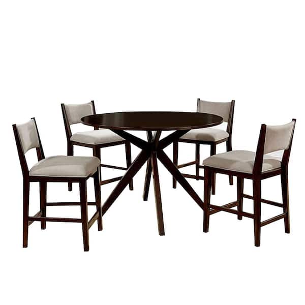 William's Home Furnishing Kaidence 5-Piece Antique White Table Set
