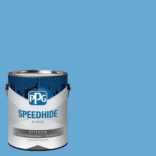 SPEEDHIDE 1 gal. PPG1239-4 Salem Blue Semi-Gloss Exterior Paint