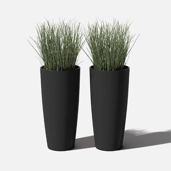 2PK Artificial Plants in Pot Faux Plants in Black Classic Potted Plant