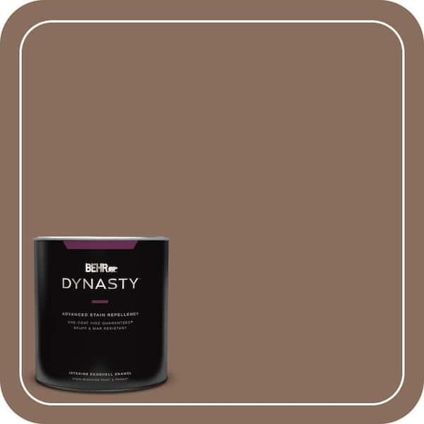 BEHR DYNASTY 1 qt. #N190-6 Nut Brown Eggshell Enamel Interior Stain-Blocking Paint & Primer