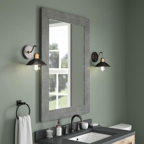 Reclaimed Wood Grey, Gray Reclaimed Wood Vanity Mirrors