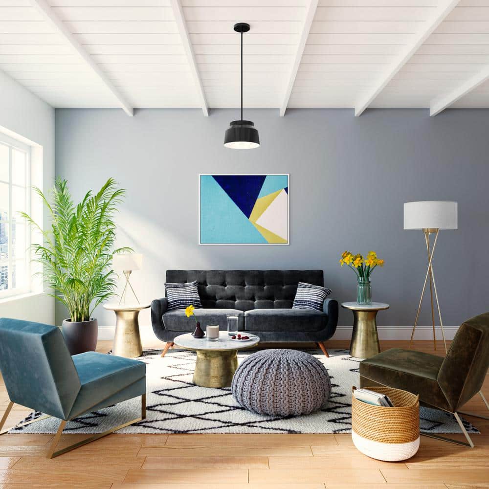 Matte Black Aluminum LED Single Bell Pendant Light