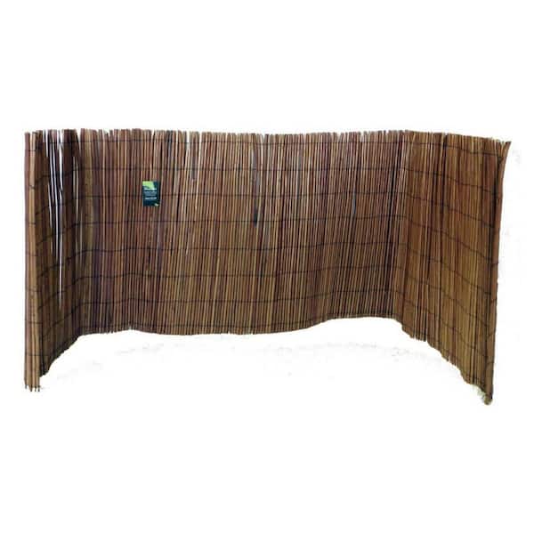 MGP 72 in. H x 72 in. L Large Willow Wood Poles Garden Fence WPF-6