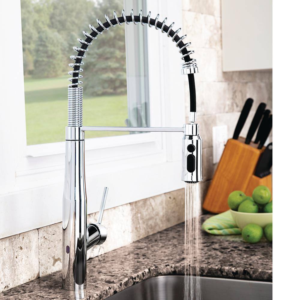 Brushed Bronze Touchless Pull Down Kitchen Faucet with Spray