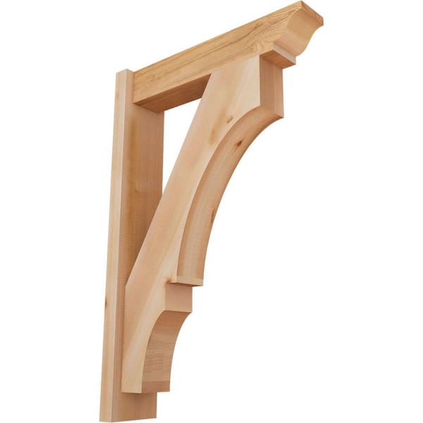 Ekena Millwork 6 in. x 34 in. x 22 in. Western Red Cedar Balboa Traditional Smooth Outlooker