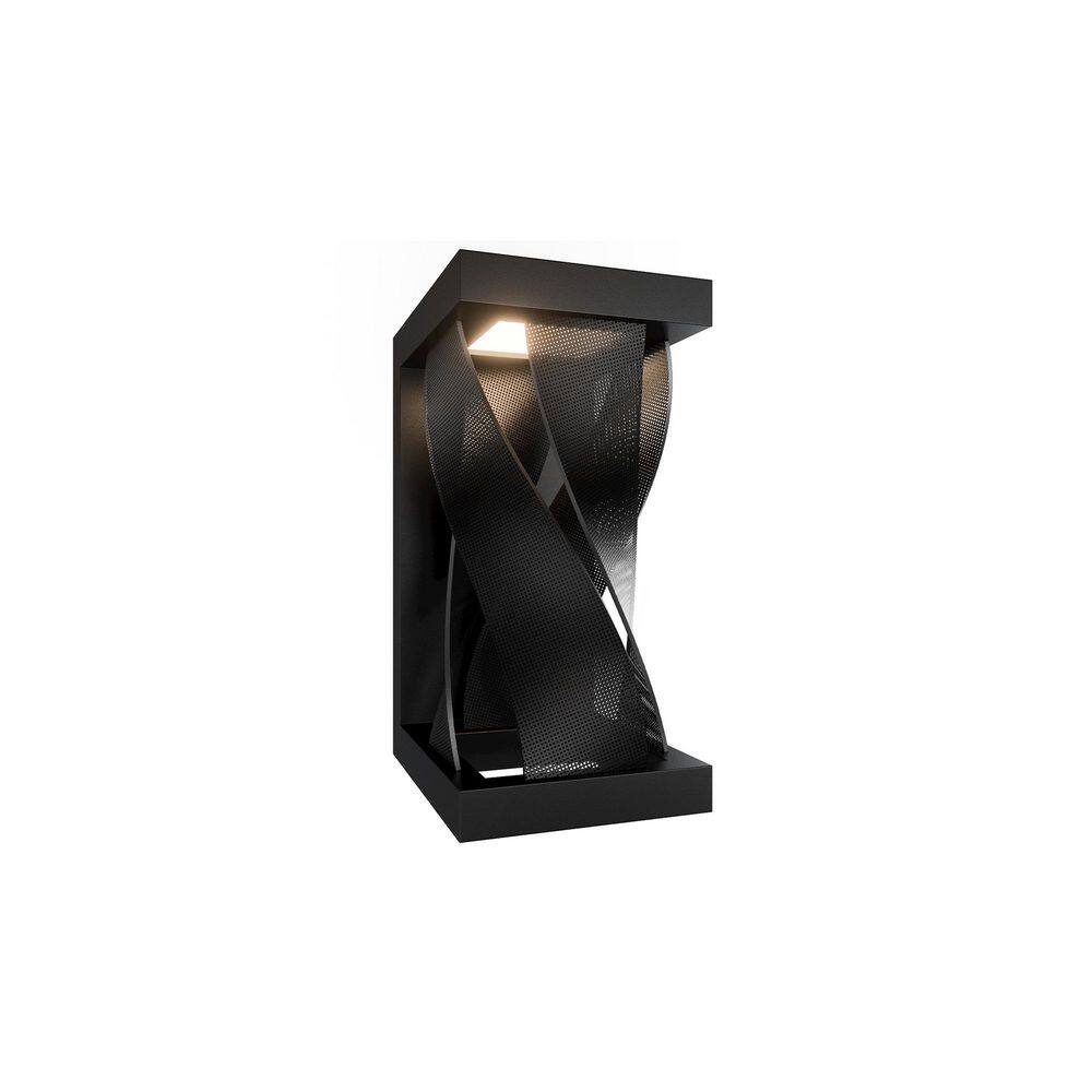 Brocade 10 in. 1-Light Black Indoor/Outdoor Wall Sconce with Glass Diffuser Integrated LED 3000K price history on PriceWatchPro