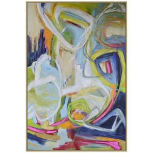 Constant Knot 1-Piece Framed Acrylic Painting Abstract Wall Art 73.5 in. x 49.5 in.