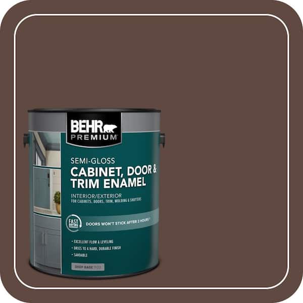 1 gal. #N150-7 Chocolate Therapy Semi-Gloss Enamel Interior/Exterior Cabinet, Door & Trim Paint