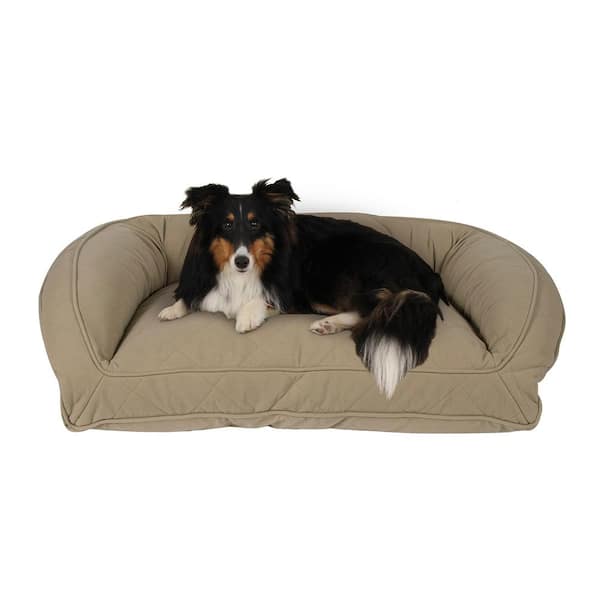 Carolina Pet Company Large/X-Large Sage Memory Foam Quilted Microfiber Bolster Bed
