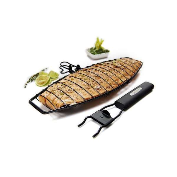 GrillPro Fish Basket with Detachable Handle 21015 - The Home Depot