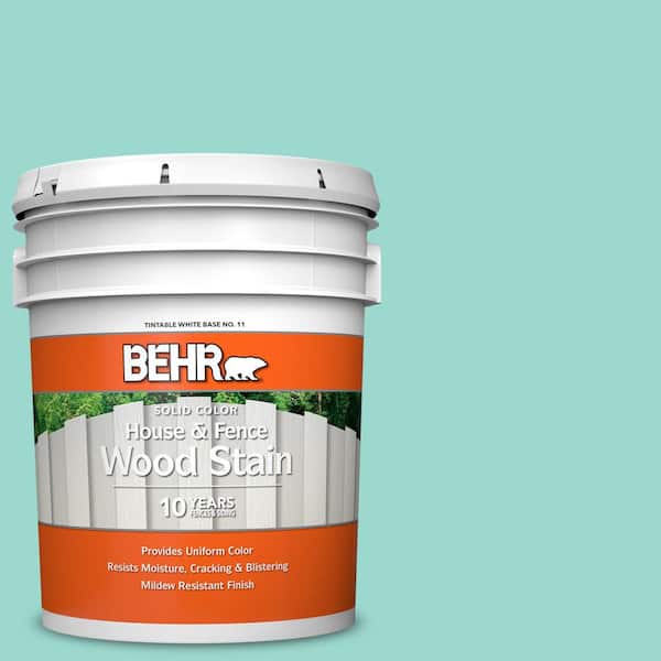 BEHR 5 gal. #P440-3 Fish Pond Solid Color House and Fence Exterior Wood Stain