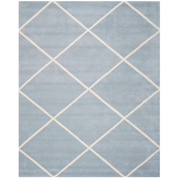 SAFAVIEH Chatham Blue/Ivory 8 ft. x 10 ft. Area Rug