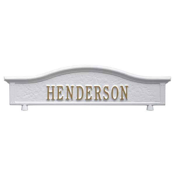 Whitehall Products Mailbox Topper in White/Gold